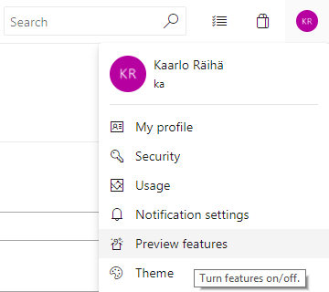 Azure DevOps ja Preview features