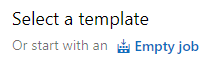 Azure DevOps ja Empty job
