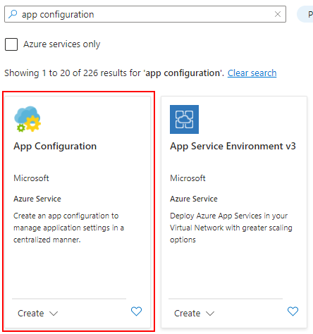 Create App Configuration
