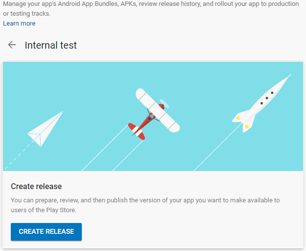 Google Play internal test
