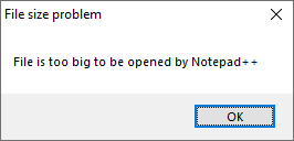 Notepad++ ja suuri tiedosto