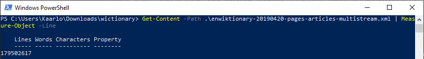PowerShell ja measure object