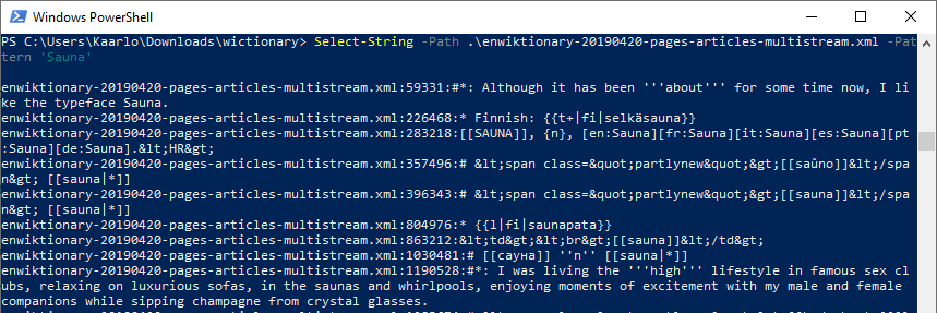 PowerShell ja select string