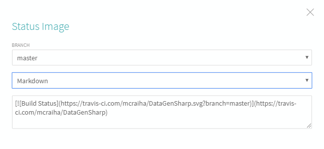 Travis CI ja status image
